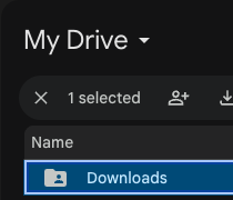 Clicking on folder